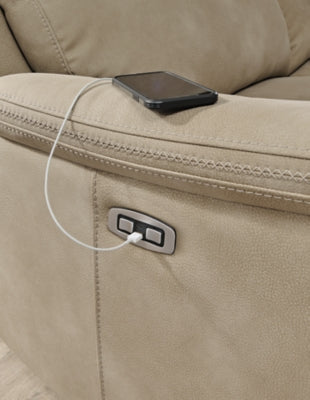 Next-Gen DuraPella Power Reclining Loveseat with Console - Discount Furniture World (Burlington,NC)