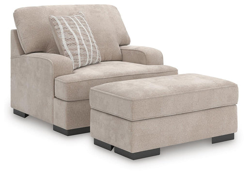 High Profile Chair & Ottoman Living Room Set - Discount Furniture World (Burlington,NC)