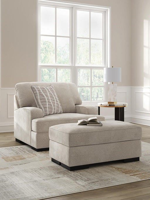 High Profile Chair & Ottoman Living Room Set - Discount Furniture World (Burlington,NC)