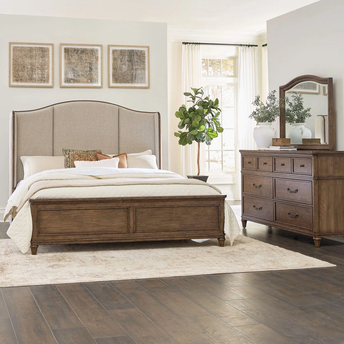 Harrison Heights King Shelter Bed, Dresser & Mirror image