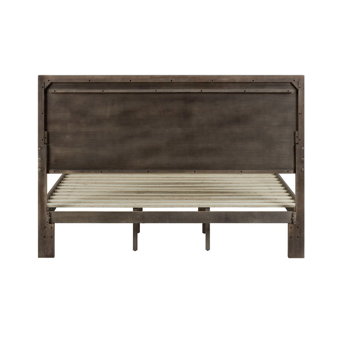 Century Modern Queen Platform Bed - Discount Furniture World (Burlington,NC)