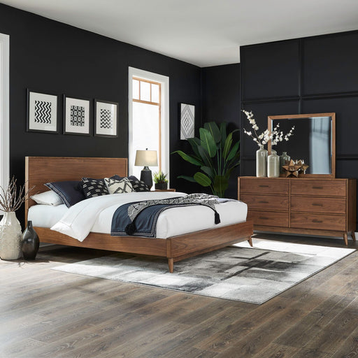 Century Modern Queen Platform Bed, Dresser & Mirror image