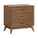 Century Modern Nightstand w/ Charging Station - Discount Furniture World (Burlington,NC)