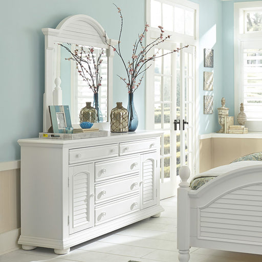 Summer House I Queen Panel Bed, Dresser & Mirror, Chest, Night Stand - Discount Furniture World (Burlington,NC)