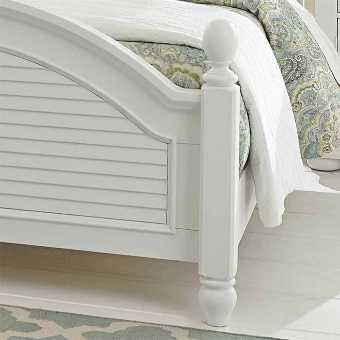 Liberty Furniture Summer House King Poster Bed in Oyster White
