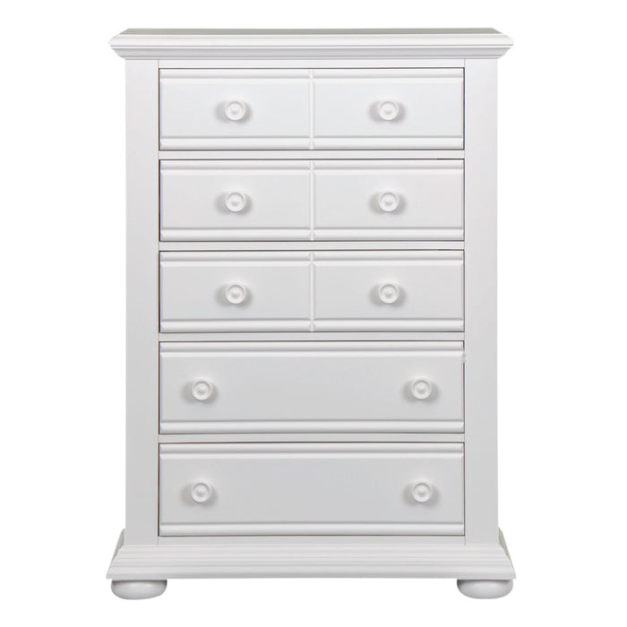 Summer House 5 Drawer Chest in White image