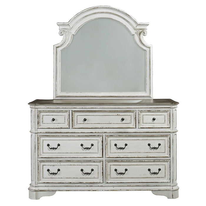 Magnolia Manor King California Panel Bed, Dresser & Mirror, Chest, Night Stand image