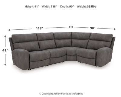 Next-Gen DuraPella Power Reclining Sectional - Discount Furniture World (Burlington,NC)