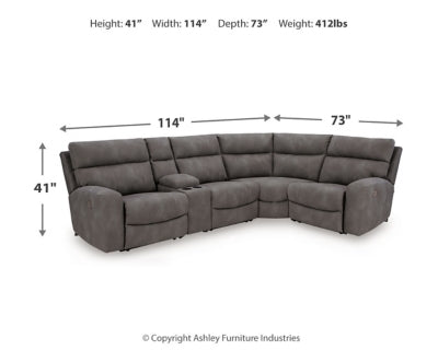 Next-Gen DuraPella Power Reclining Sectional - Discount Furniture World (Burlington,NC)
