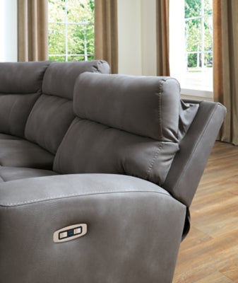 Next-Gen DuraPella Power Reclining Sectional - Discount Furniture World (Burlington,NC)
