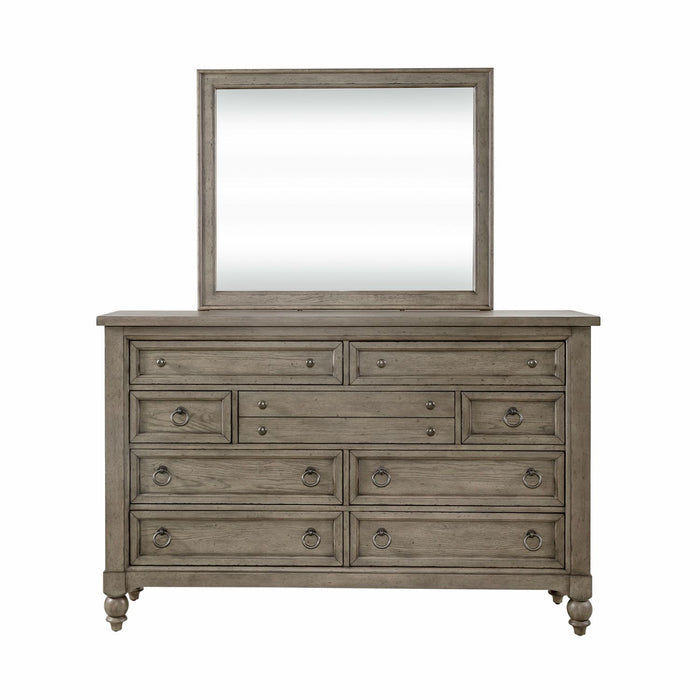 Americana Farmhouse Dresser & Mirror - Discount Furniture World (Burlington,NC)