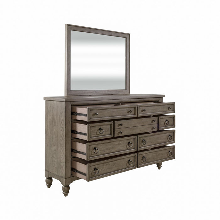 Americana Farmhouse Dresser & Mirror - Discount Furniture World (Burlington,NC)