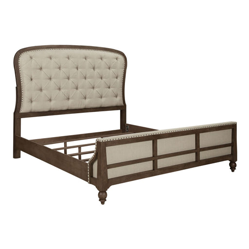 Americana Farmhouse Queen Shelter Bed, Dresser & Mirror - Discount Furniture World (Burlington,NC)