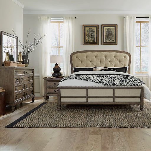 Americana Farmhouse Queen Shelter Bed, Dresser & Mirror, Night Stand image