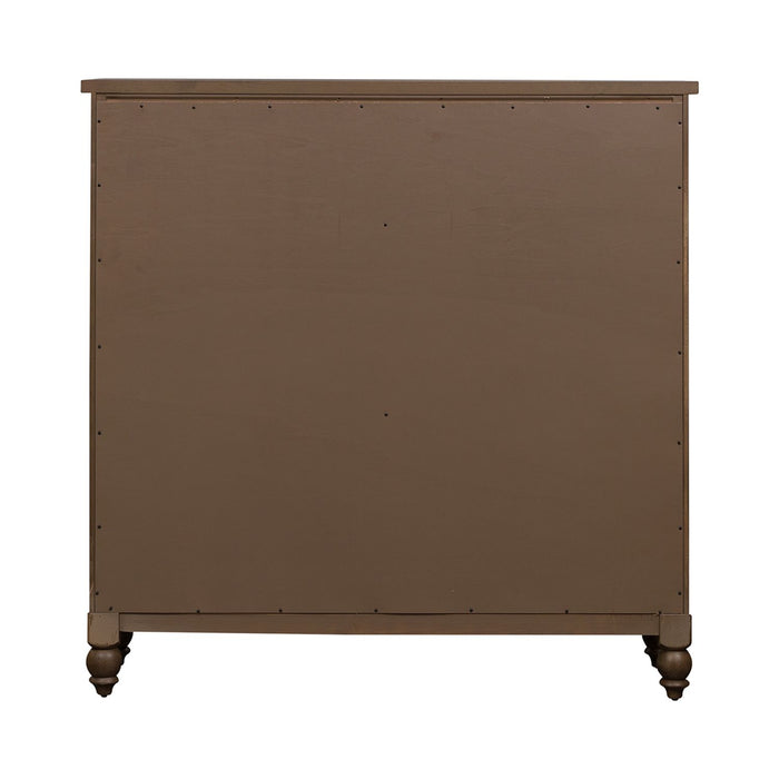 Americana Farmhouse 12 Drawer Chesser in Dusty Taupe and Black - Discount Furniture World (Burlington,NC)