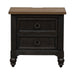 Americana Farmhouse 2 Drawer Nightstand in Black - Discount Furniture World (Burlington,NC)
