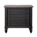 Americana Farmhouse 6 Drawer Bedside Chest in Black - Discount Furniture World (Burlington,NC)