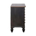 Americana Farmhouse 6 Drawer Bedside Chest in Black - Discount Furniture World (Burlington,NC)