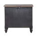 Americana Farmhouse 6 Drawer Bedside Chest in Black - Discount Furniture World (Burlington,NC)
