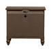 Americana Farmhouse 6 Drawer Bedside Chest in Dusty Taupe and Black image