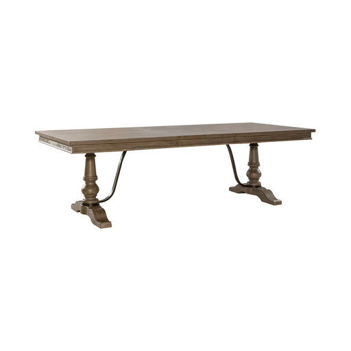 Americana Farmhouse Optional 7 Piece Trestle Table Set - Discount Furniture World (Burlington,NC)
