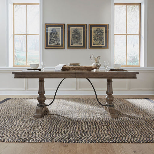 Americana Farmhouse Trestle Table Set - Discount Furniture World (Burlington,NC)
