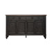 Americana Farmhouse Hall Buffet in Dusty Taupe & Black - Discount Furniture World (Burlington,NC)