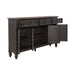 Americana Farmhouse Hall Buffet in Dusty Taupe & Black - Discount Furniture World (Burlington,NC)