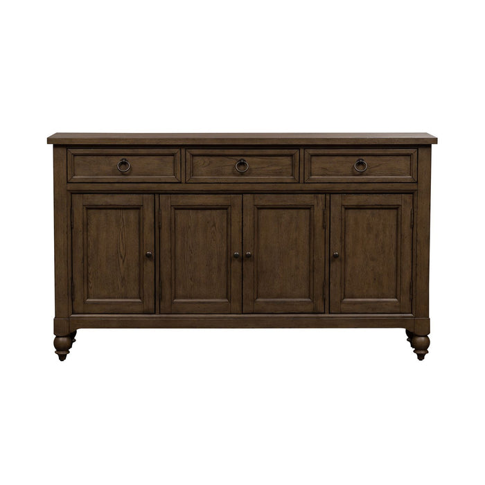 Americana Farmhouse Hall Buffet in Dusty Taupe - Discount Furniture World (Burlington,NC)