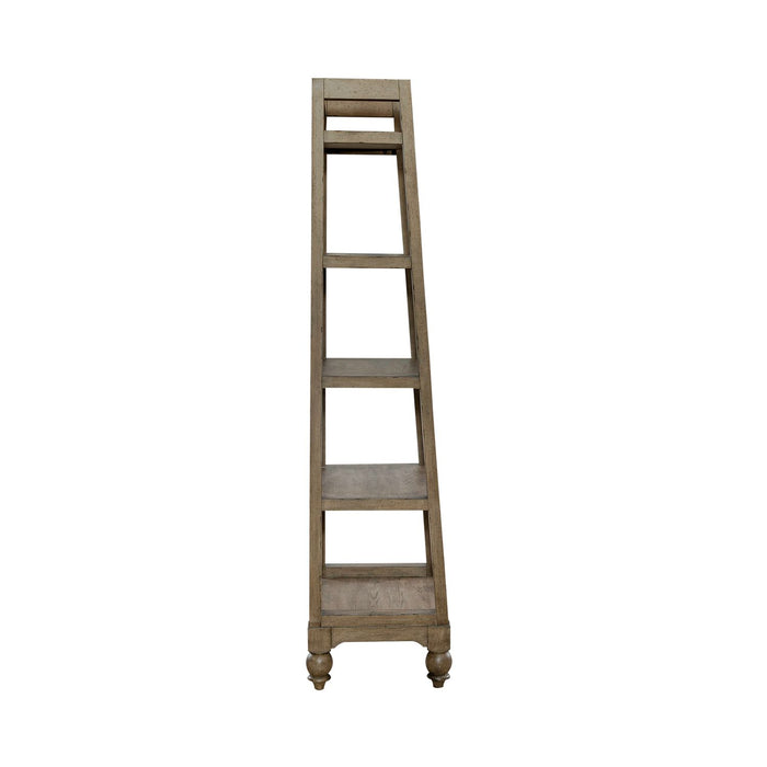 Americana Farmhouse Leaning Pier Bookcase in Dusty Taupe - Discount Furniture World (Burlington,NC)