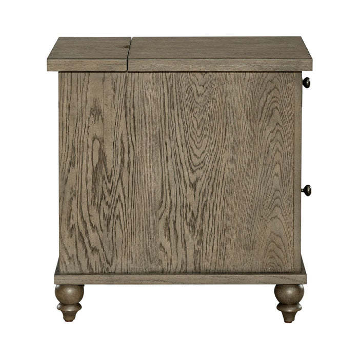 Americana Farmhouse Chair Side Table in Dusty Taupe - Discount Furniture World (Burlington,NC)