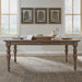 Americana Farmhouse Rectangular Leg Table in Dusty Taupe & Black - Discount Furniture World (Burlington,NC)