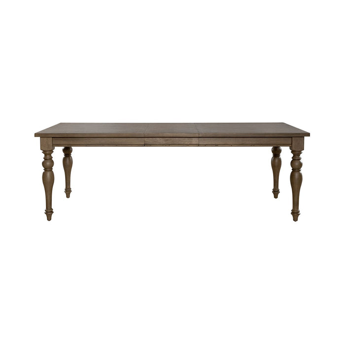 Americana Farmhouse Rectangular Leg Table in Dusty Taupe & Black - Discount Furniture World (Burlington,NC)