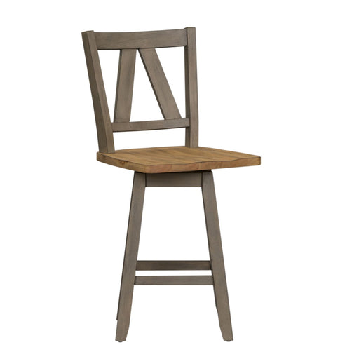 Lindsey Farm Counter Height Swivel Chair (RTA) - Discount Furniture World (Burlington,NC)