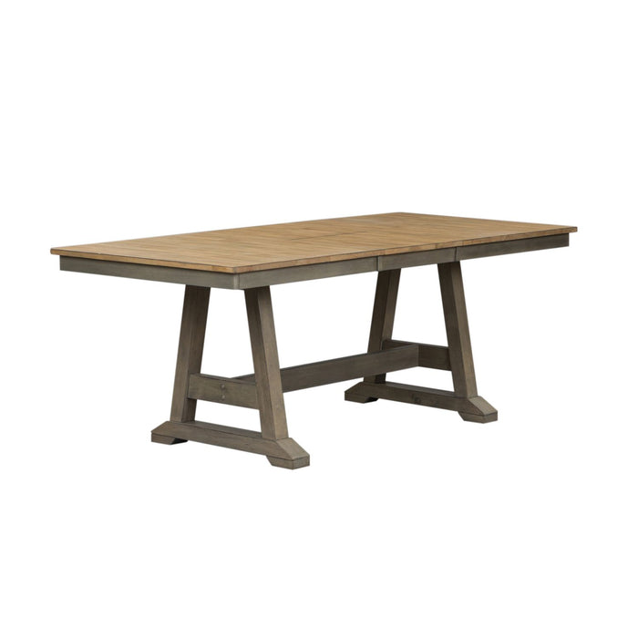 Lindsey Farm 6 Piece Trestle Table Set - Discount Furniture World (Burlington,NC)
