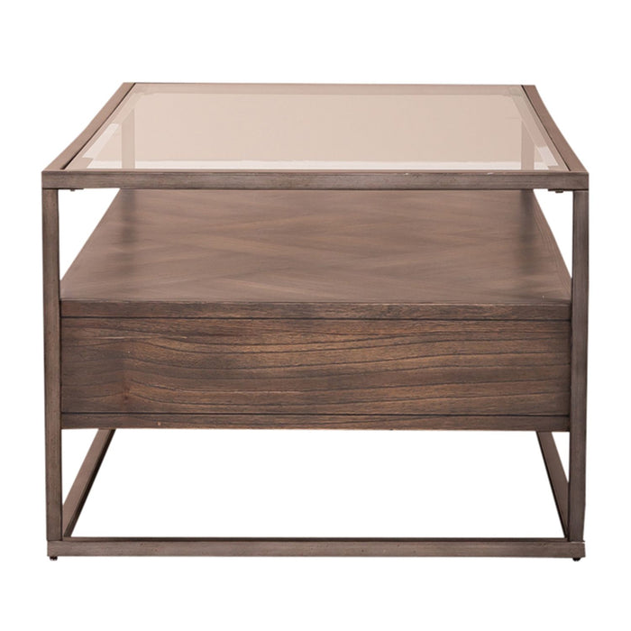 Jamestown Rectangular Cocktail Table in Brown - Discount Furniture World (Burlington,NC)