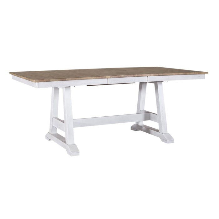 Lindsey Farm 6 Piece Trestle Table Set - Discount Furniture World (Burlington,NC)