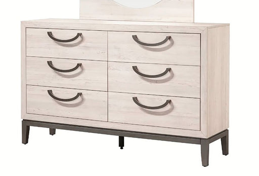 Crown Mark Furniture Veda 6 Drawer Dresser in Beige image