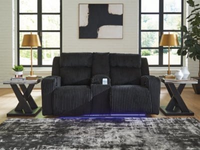 Forest Lake Power Reclining Loveseat with Console - Discount Furniture World (Burlington,NC)