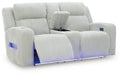 Forest Lake Power Reclining Loveseat with Console - Discount Furniture World (Burlington,NC)