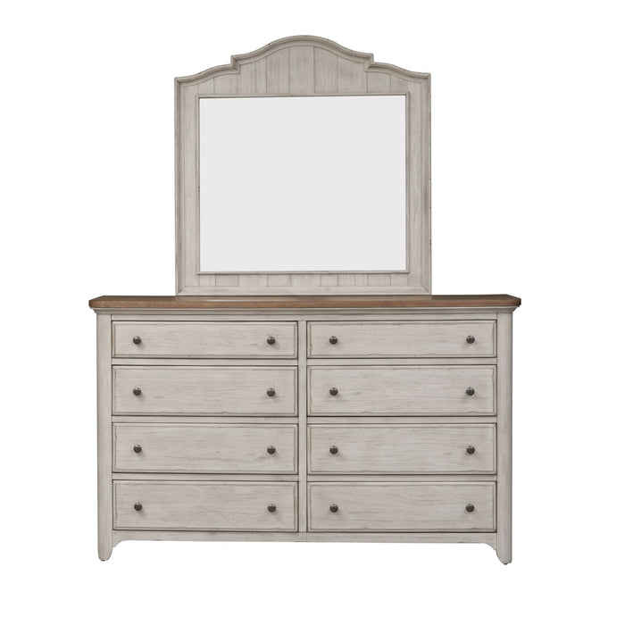 Farmhouse Reimagined Queen Poster Bed, Dresser & Mirror, Chest - Discount Furniture World (Burlington,NC)