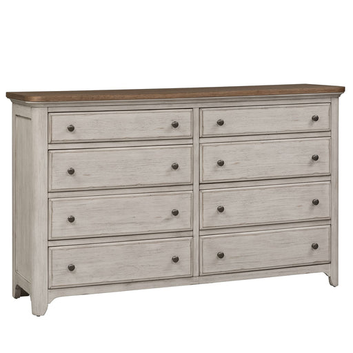 Farmhouse Reimagined Drawer Dresser in Antique White - Discount Furniture World (Burlington,NC)