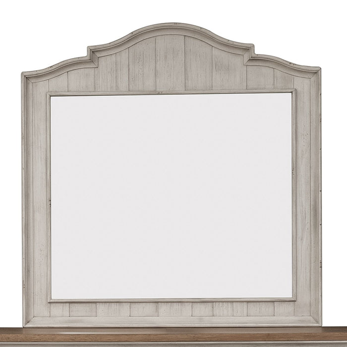 Farmhouse Reimagined Mirror in Antique White - Discount Furniture World (Burlington,NC)