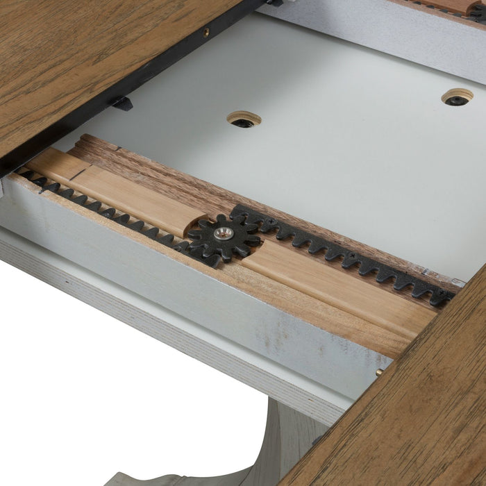 Farmhouse Reimagined Pedestal Table - Discount Furniture World (Burlington,NC)