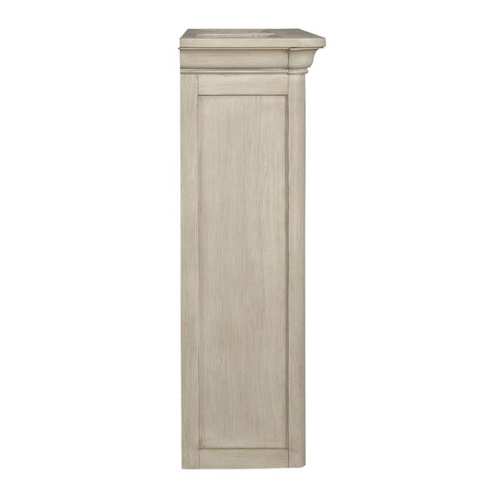 Farmhouse Reimagined Credenza Hutch in Antique White - Discount Furniture World (Burlington,NC)