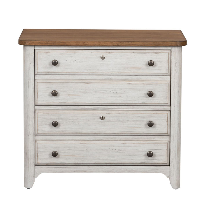 Farmhouse Reimagined Lateral File in Antique White - Discount Furniture World (Burlington,NC)