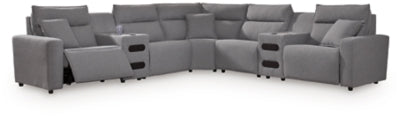 Modmax II Power Reclining Sectional with Audio Consoles - Discount Furniture World (Burlington,NC)