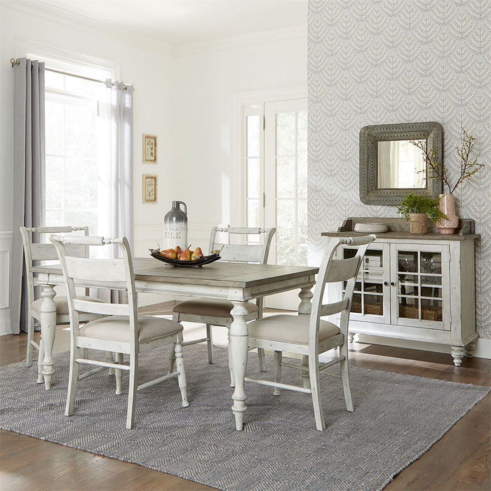 Liberty Furniture Whitney Rectangular Leg Table in Weathered Gray