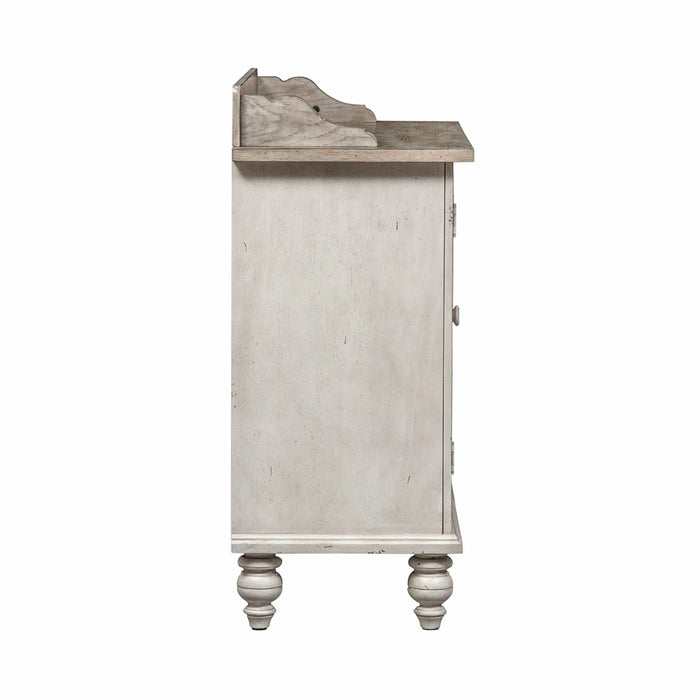 Whitney Server in Weathered Gray - Discount Furniture World (Burlington,NC)