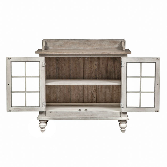 Whitney Server in Weathered Gray - Discount Furniture World (Burlington,NC)